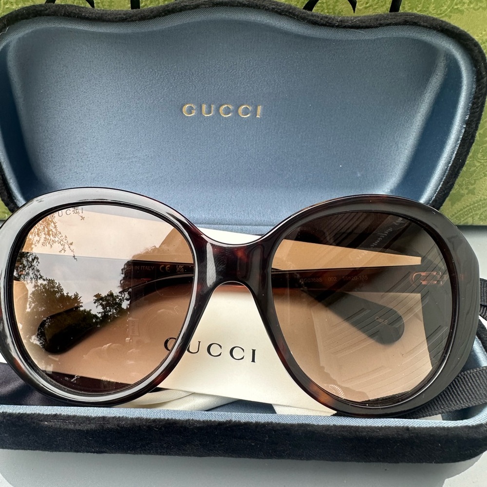 Gucci Brown Oversized Sunglasses